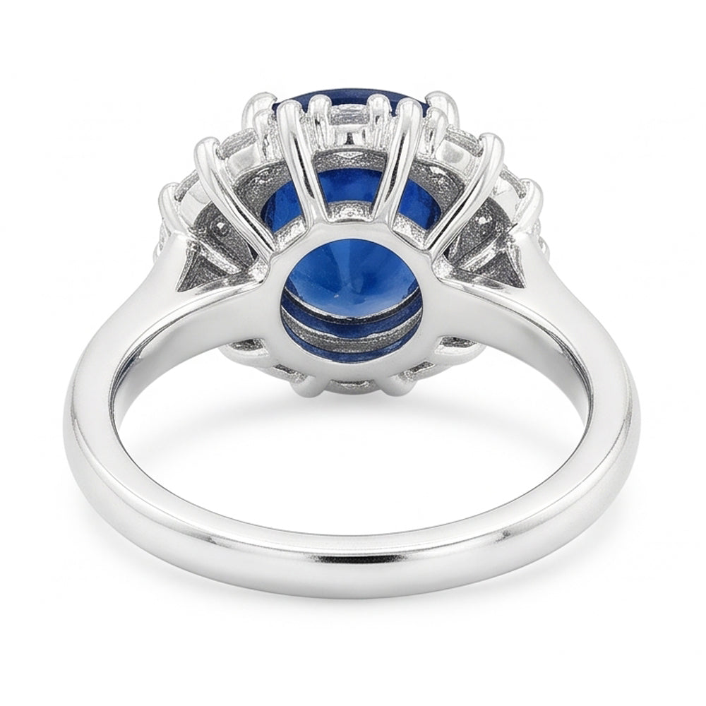 Natural Real ( Not Lab Grown )  Genuine Sri Lankan Oval Sapphire Ring