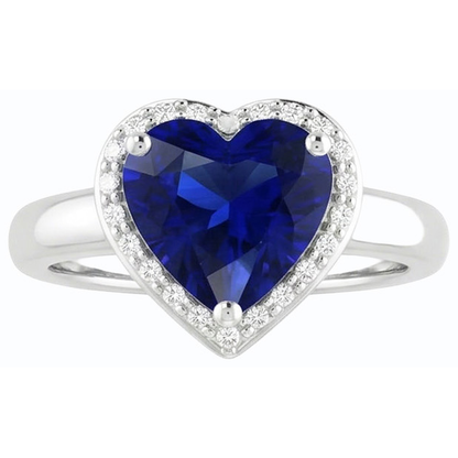 Natural Real ( Not Lab Grown )  Gold Solitaire Ring Heart Srilanka Sapphire 2.50 Carats Ladies Jewelry