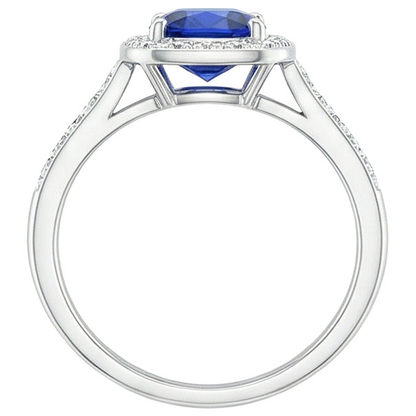Natural Real ( Not Lab Grown )  Gold Women's Sapphire Engagement Ring