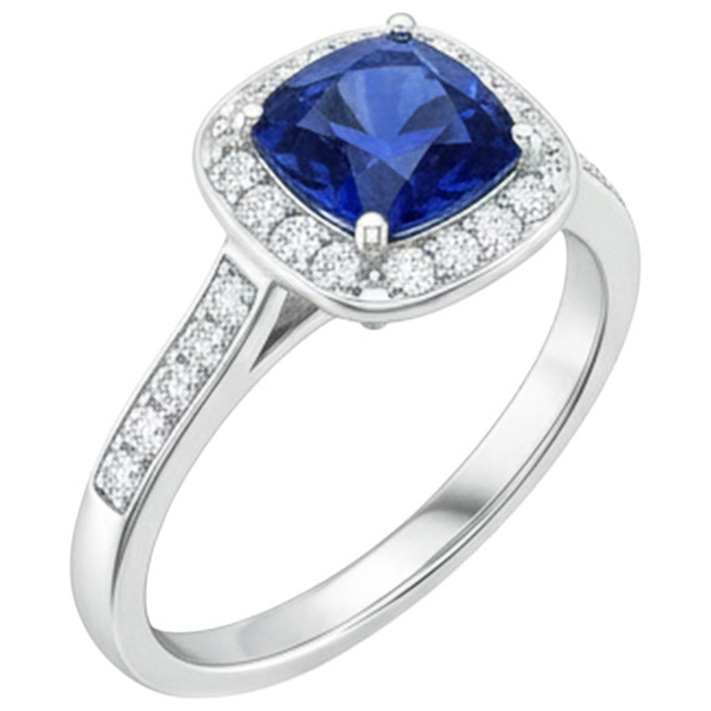 Natural Real ( Not Lab Grown )  Gold Women's Sapphire Engagement Ring