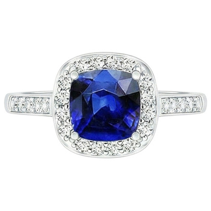 Natural Real ( Not Lab Grown )  Gold Women's Sapphire Engagement Ring