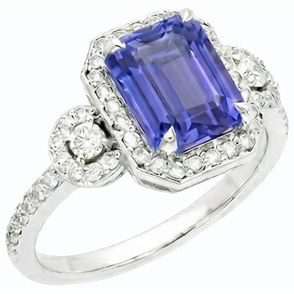 Natural Real ( Not Lab Grown )  Halo Sri Lanka Blue Sapphire Ring