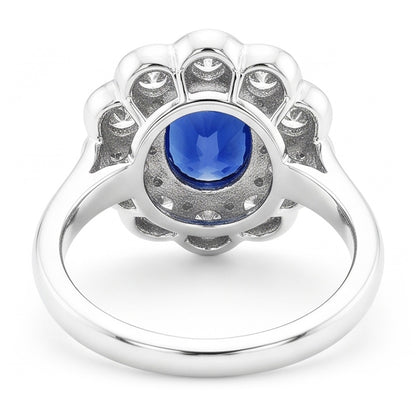 Natural Real ( Not Lab Grown )  Halo Victorian Antique Type Sapphire Ring