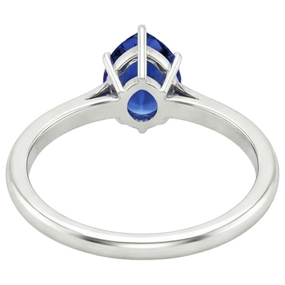 Natural Real ( Not Lab Grown )  Ladies 4 Carat Oval Sapphire Engagement Ring