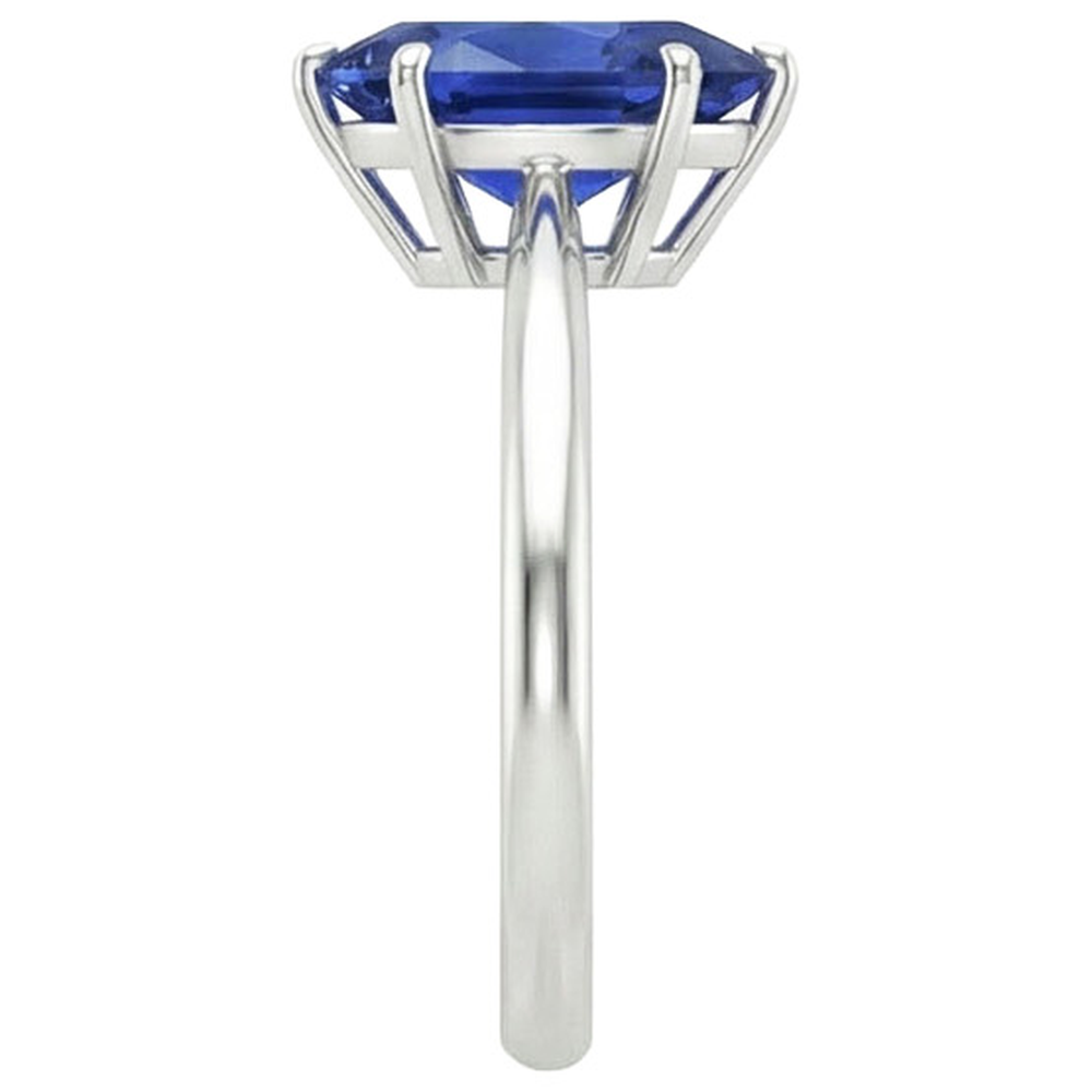 Natural Real ( Not Lab Grown )  Ladies 4 Carat Oval Sapphire Engagement Ring