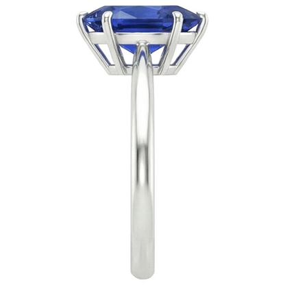 Natural Real ( Not Lab Grown )  Ladies 4 Carat Oval Sapphire Engagement Ring