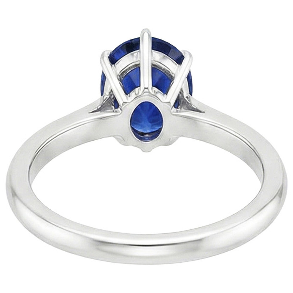 Natural Real ( Not Lab Grown )  Ladies Solitaire Gemstone Ring Pear Ceylon Sapphire 4 Carats