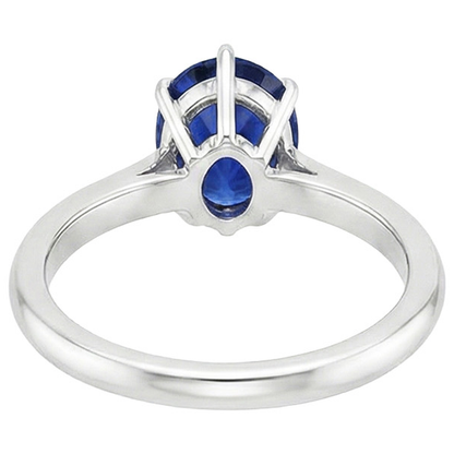 Natural Real ( Not Lab Grown )  Ladies Solitaire Gemstone Ring Pear Ceylon Sapphire 4 Carats
