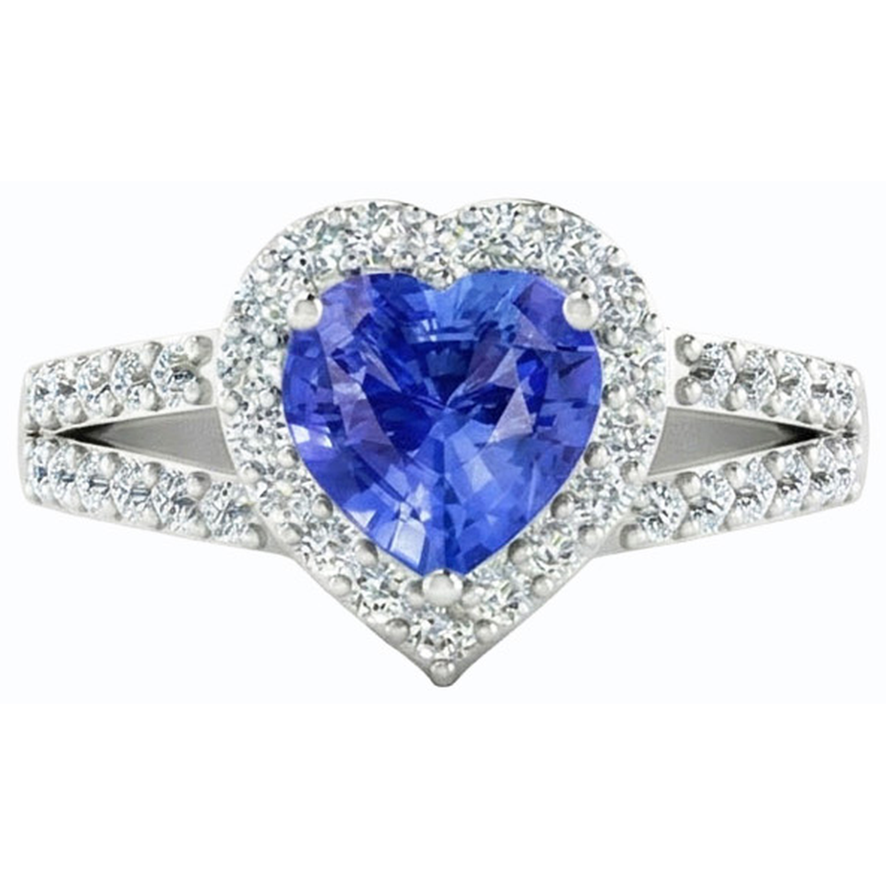 Natural Real ( Not Lab Grown )  Light Blue Sapphire Engagement Ring