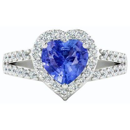 Natural Real ( Not Lab Grown )  Light Blue Sapphire Engagement Ring