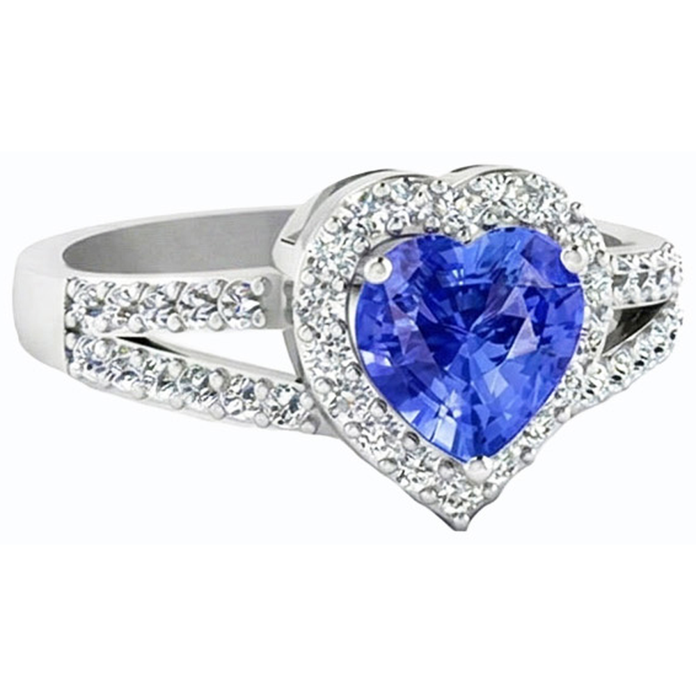 Natural Real ( Not Lab Grown )  Light Blue Sapphire Engagement Ring