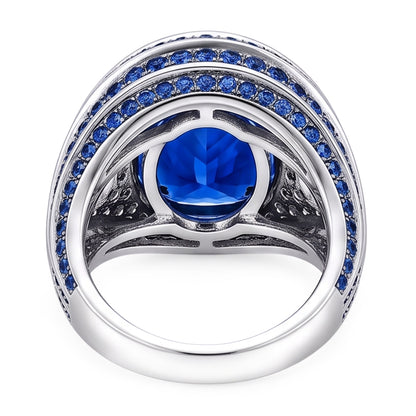 Natural Real ( Not Lab Grown )  Like Antique Cocktail Sapphire Ring