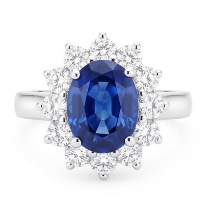 Natural Real ( Not Lab Grown )  Oval Cut Burmese Sapphire Ring