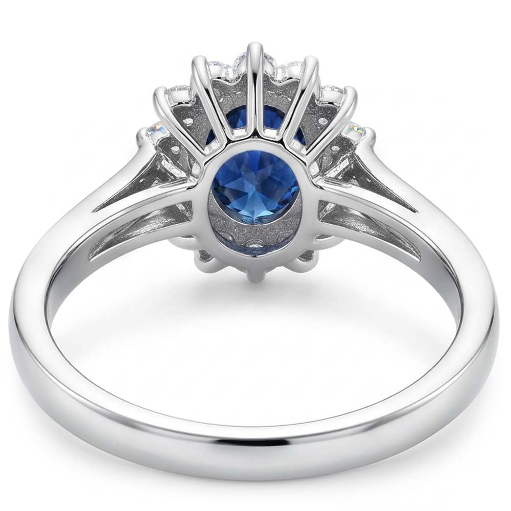 Natural Real ( Not Lab Grown )  Oval Cut Burmese Sapphire Ring