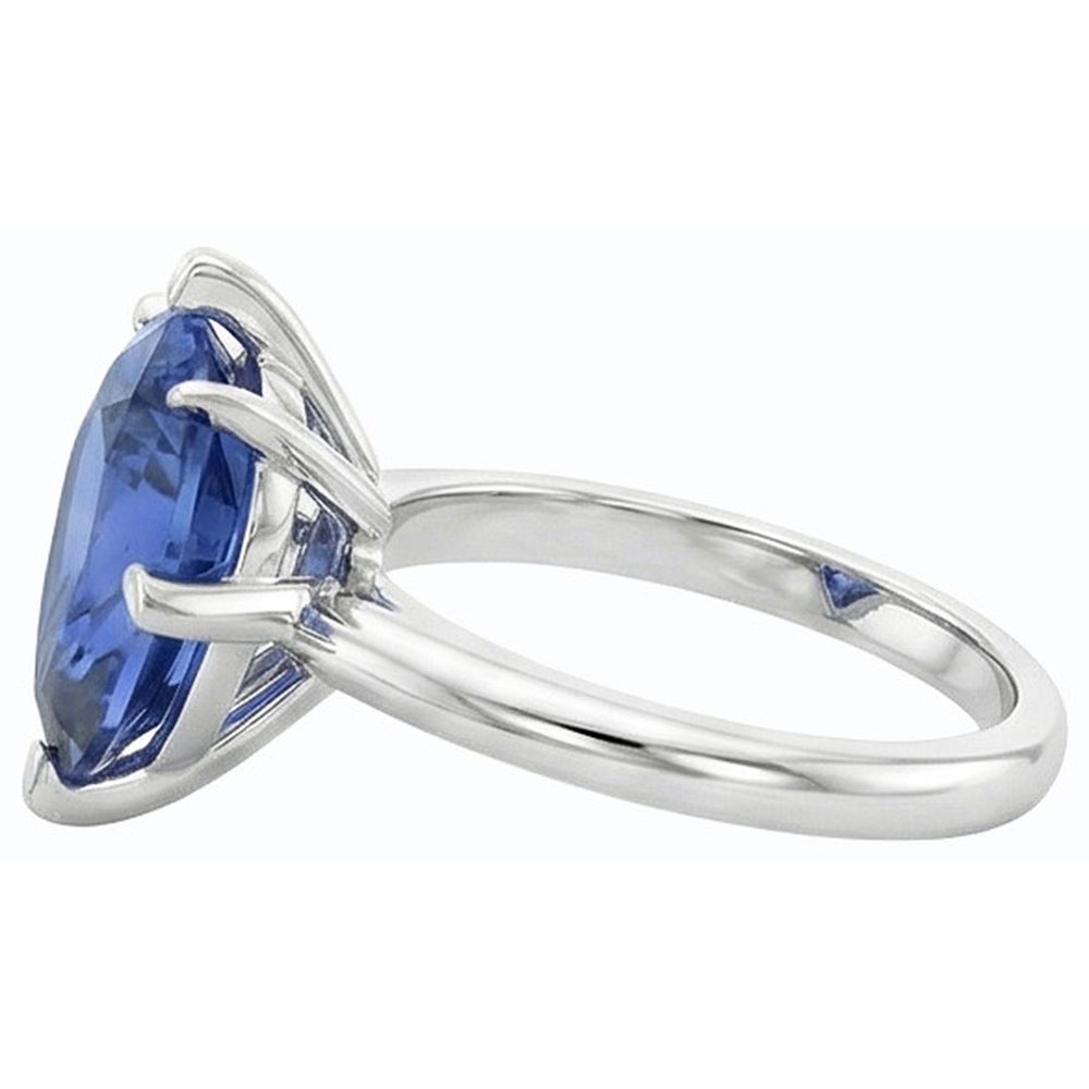 Natural Real ( Not Lab Grown )  Pear Gemstone Solitaire Ring Prong Set Blue Sapphire 2.50 Carats