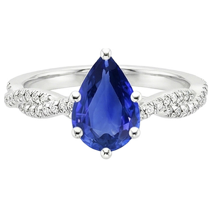 natural round sapphire 5.50ct ring close up detail