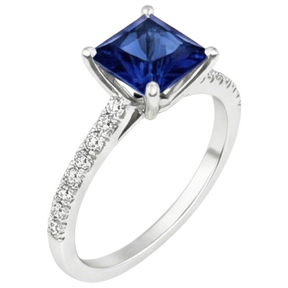 natural round sapphire 6ct ring side angle