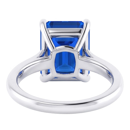 Natural Real ( Not Lab Grown )  Radiant Solitaire Sri Lankan Sapphire Ring 1.50 Carats Women’s Jewelry