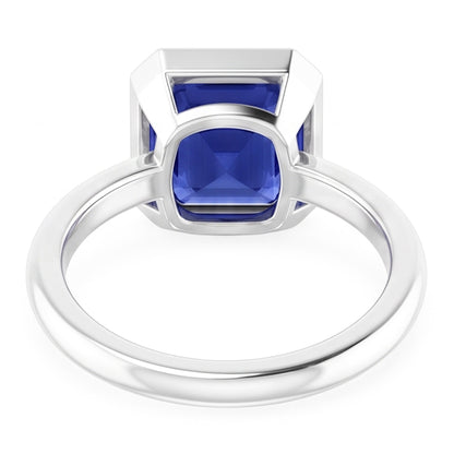 Natural Real ( Not Lab Grown )  Radiant Solitaire Women's Ring Bezel Set Ceylon Sapphire 2 Carats