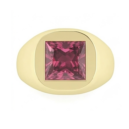 Natural Real ( Not Lab Grown )  Red Ruby Signet Ring