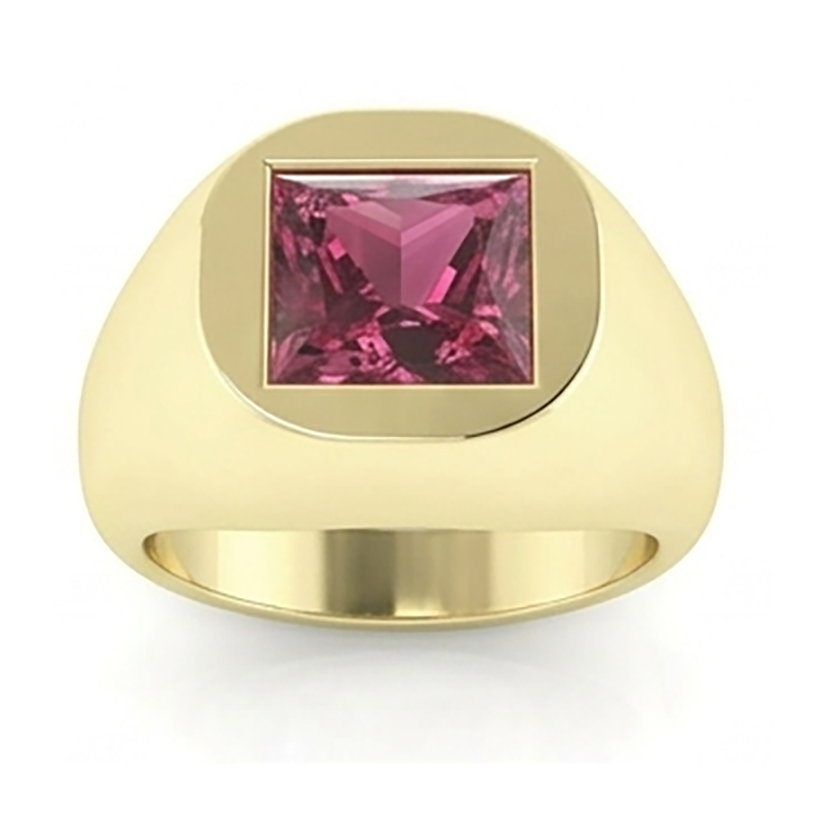 Natural Real ( Not Lab Grown )  Red Ruby Signet Ring