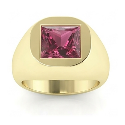 Natural Real ( Not Lab Grown )  Red Ruby Signet Ring