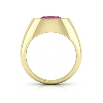 Natural Real ( Not Lab Grown )  Red Ruby Signet Ring