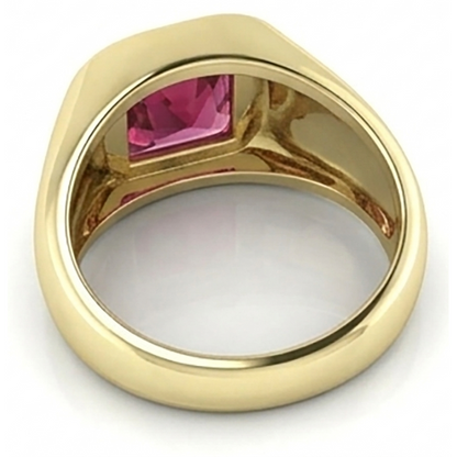 Natural Real ( Not Lab Grown )  Red Ruby Signet Ring
