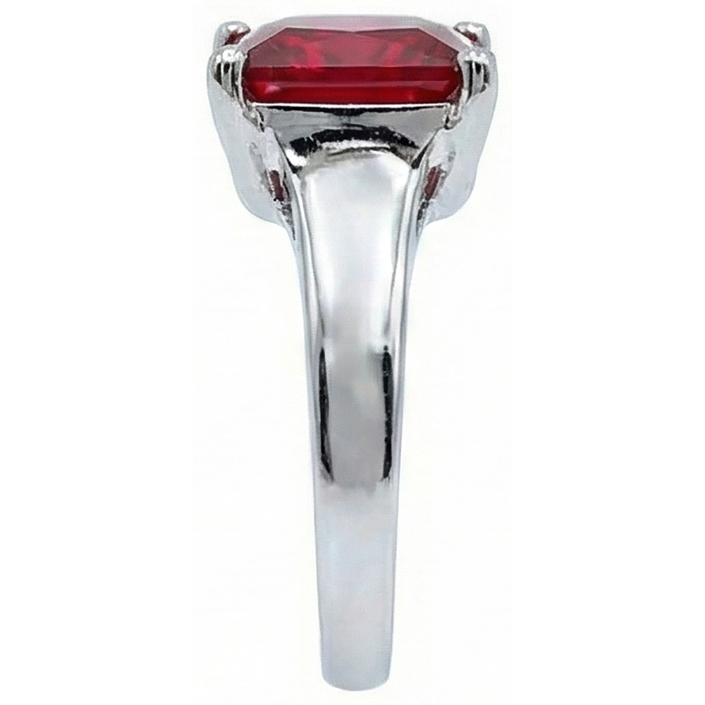 Natural Real ( Not Lab Grown )  Red Solitaire Ruby Women Engagement Ring 2.25 Carats White Gold 14K