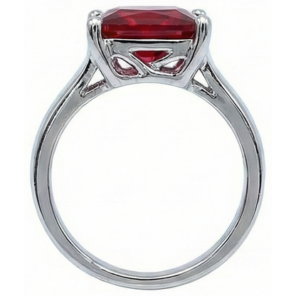 Natural Real ( Not Lab Grown )  Red Solitaire Ruby Women Engagement Ring 2.25 Carats White Gold 14K