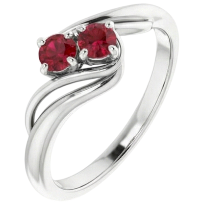 Natural Real ( Not Lab Grown )  Ring Burmese Ruby 0.50 Carats Twisted Style Prong Setting Jewelry New