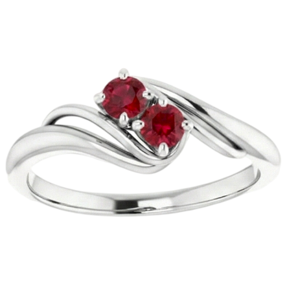 Natural Real ( Not Lab Grown )  Ring Burmese Ruby 0.50 Carats Twisted Style Prong Setting Jewelry New