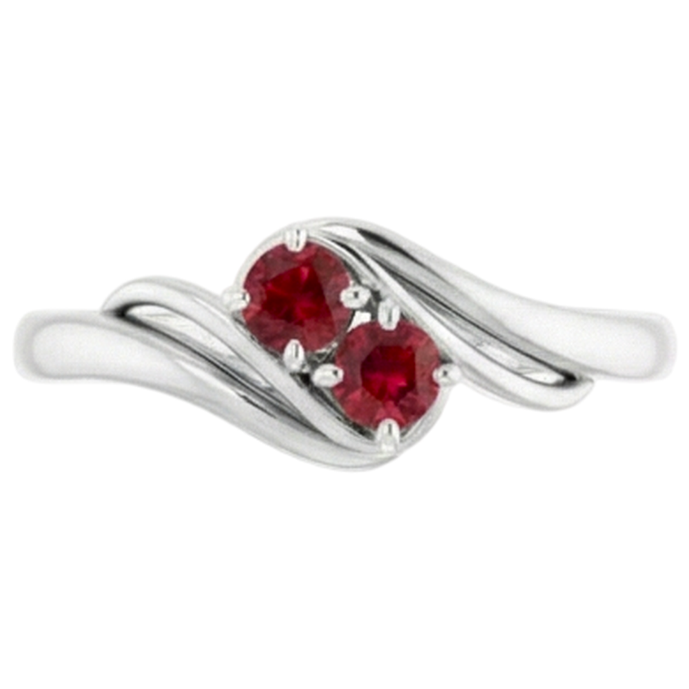 Natural Real ( Not Lab Grown )  Ring Burmese Ruby 0.50 Carats Twisted Style Prong Setting Jewelry New