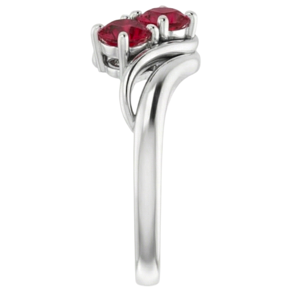 Natural Real ( Not Lab Grown )  Ring Burmese Ruby 0.50 Carats Twisted Style Prong Setting Jewelry New