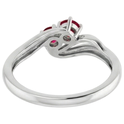 Natural Real ( Not Lab Grown )  Ring Burmese Ruby 0.50 Carats Twisted Style Prong Setting Jewelry New