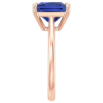 natural princess sapphire 3.50ct ring profile view