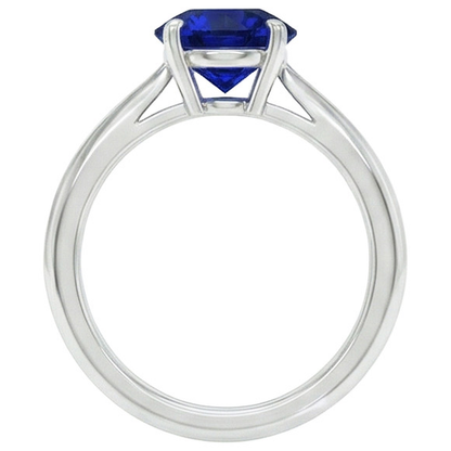 Natural Real ( Not Lab Grown )  Round Sapphire One Stone Ring Design