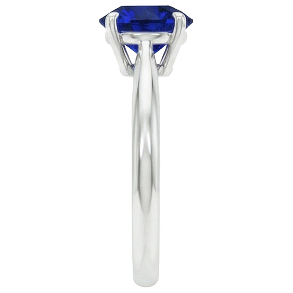 Natural Real ( Not Lab Grown )  Round Sapphire One Stone Ring Design