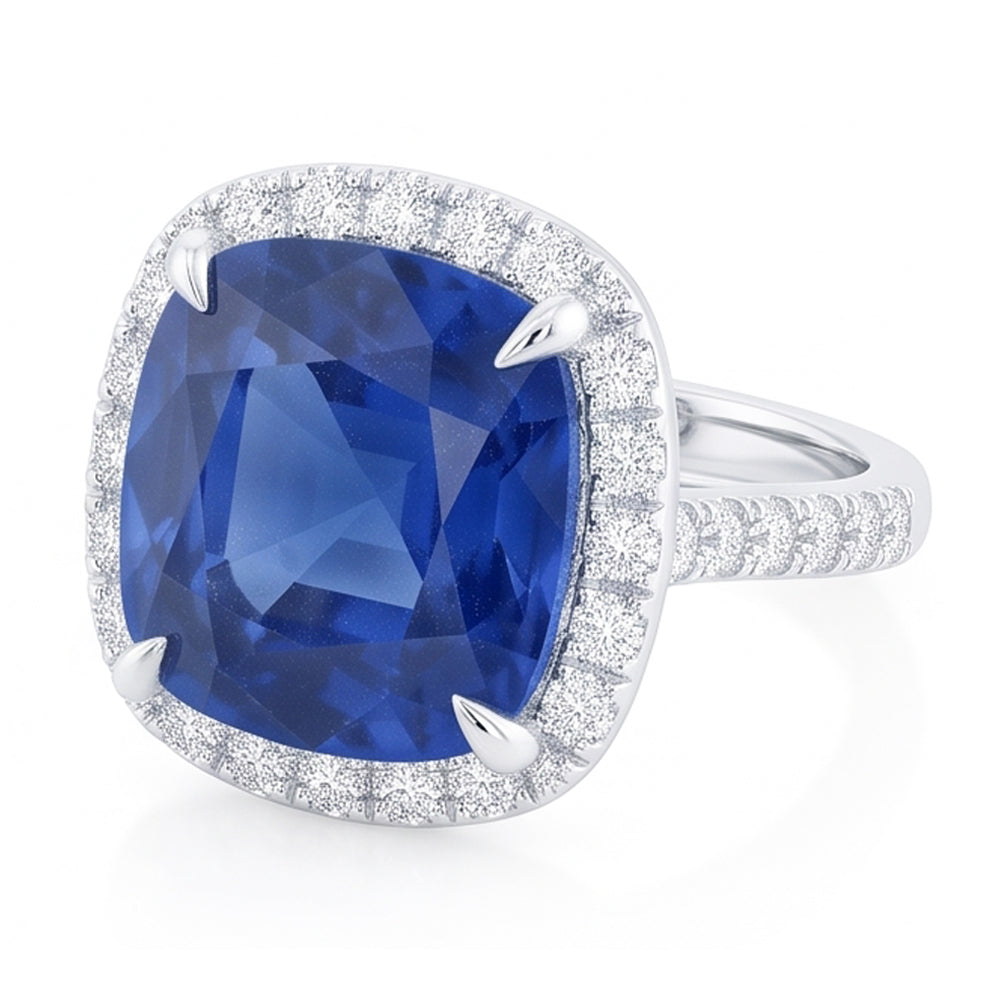 Natural Real ( Not Lab Grown )  Royal Designs Jewelry Halo Ring