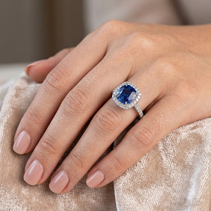 Natural Real ( Not Lab Grown )  Royal Designs Jewelry Halo Ring