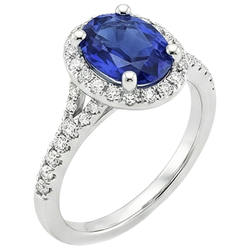 Natural Real ( Not Lab Grown )  Royal Sapphire Engagement Ring