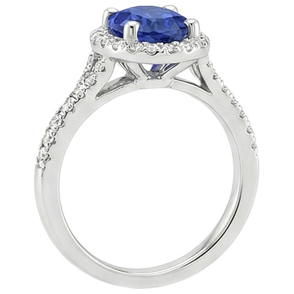 Natural Real ( Not Lab Grown )  Royal Sapphire Engagement Ring