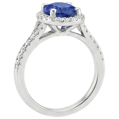 Natural Real ( Not Lab Grown )  Royal Sapphire Engagement Ring