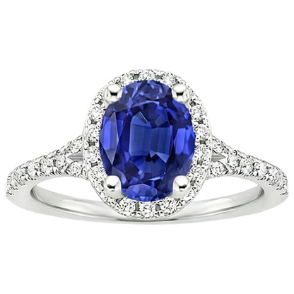 Natural Real ( Not Lab Grown )  Royal Sapphire Engagement Ring