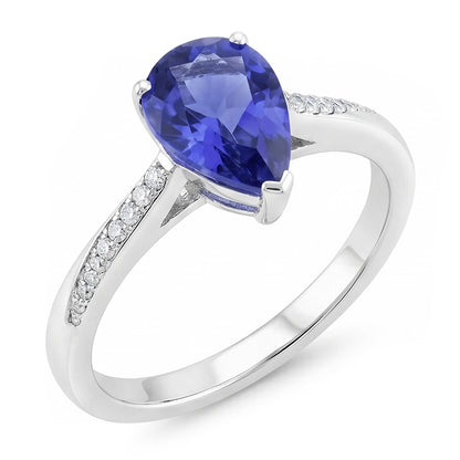 Natural Real ( Not Lab Grown )  Sapphire Diamond Engagement Ring 2.50 Carats
