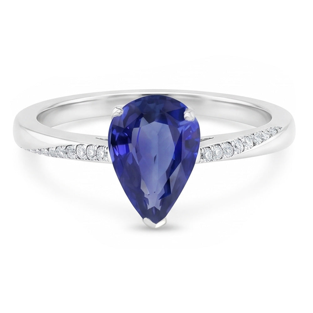 Natural Real ( Not Lab Grown )  Sapphire Diamond Engagement Ring 2.50 Carats
