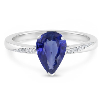 Natural Real ( Not Lab Grown )  Sapphire Diamond Engagement Ring 2.50 Carats