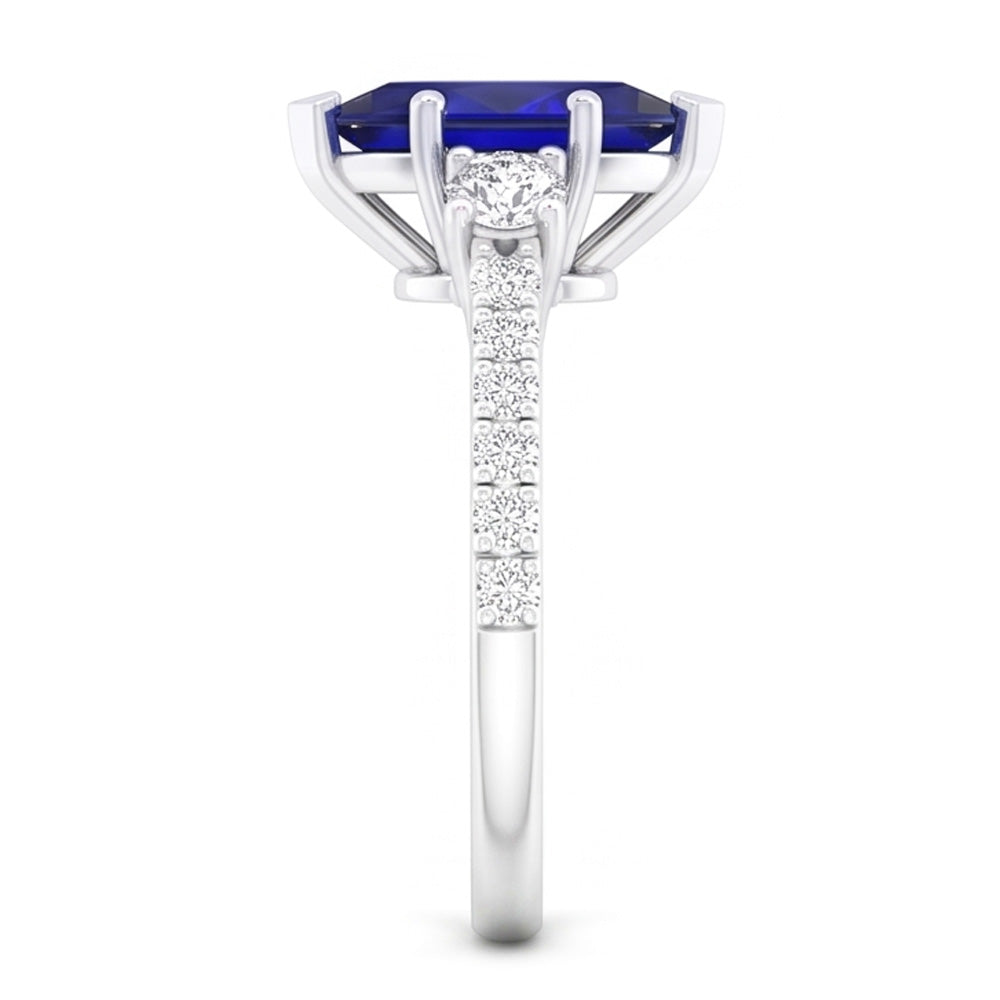 Natural Real ( Not Lab Grown )  Sapphire Engagement Ring Marquise Cut