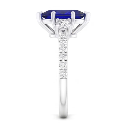 Natural Real ( Not Lab Grown )  Sapphire Engagement Ring Marquise Cut