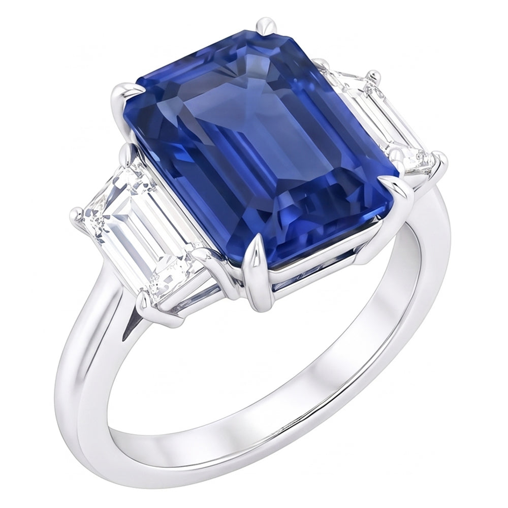 Natural Real ( Not Lab Grown )  Sapphire Engagement Ring